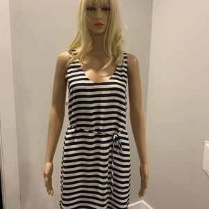 Ann Taylor Loft Navy and white striped tank dress